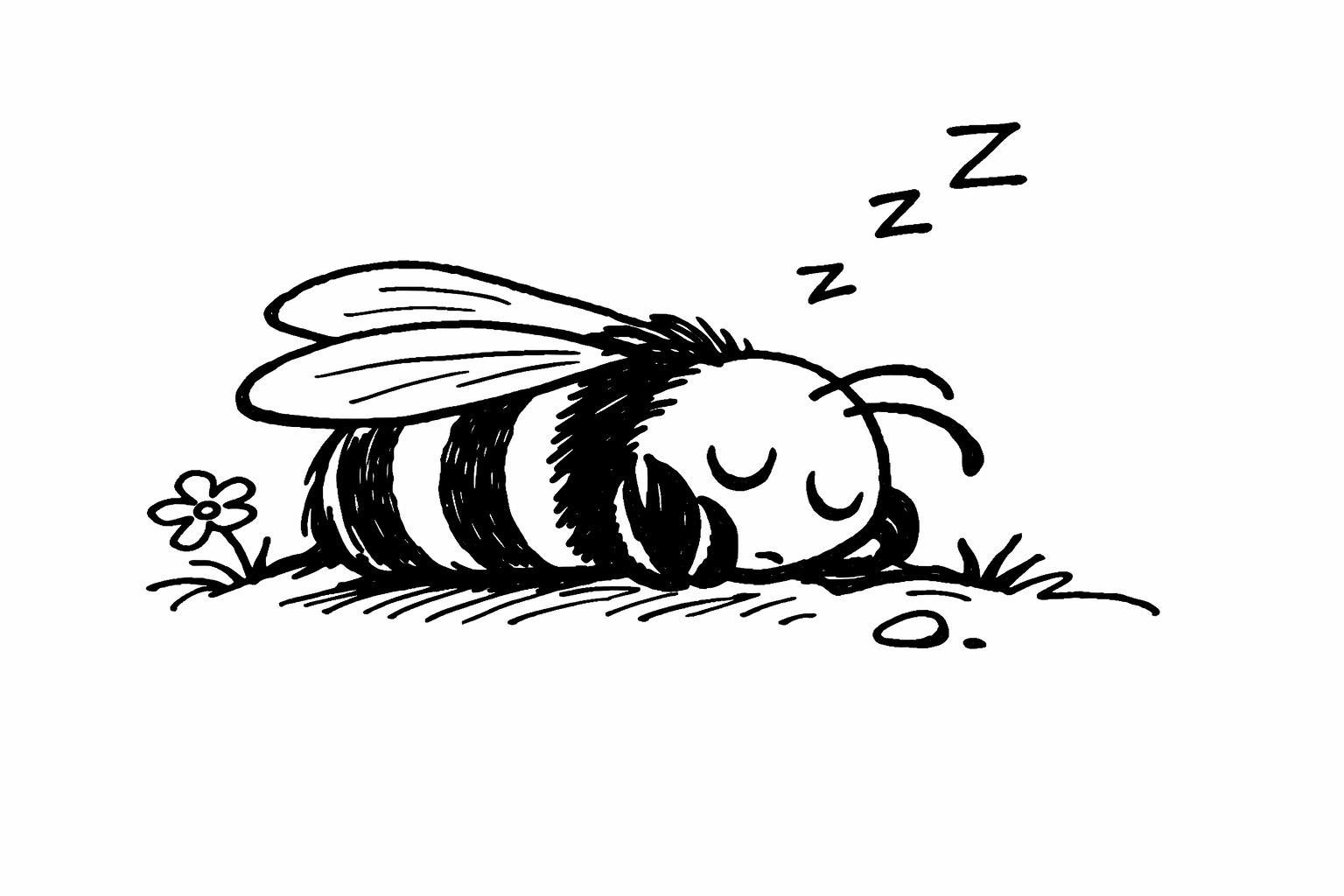 A sleeping bee
